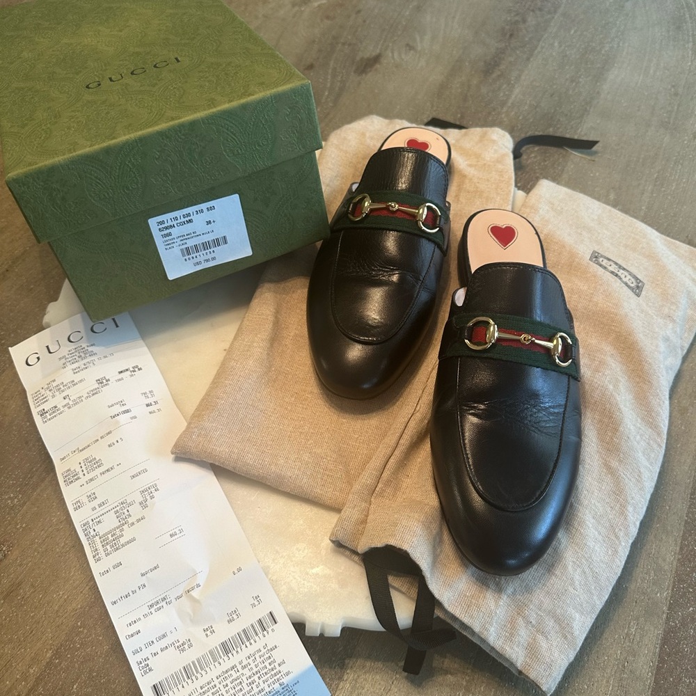 Gucci Princetown leather slippers